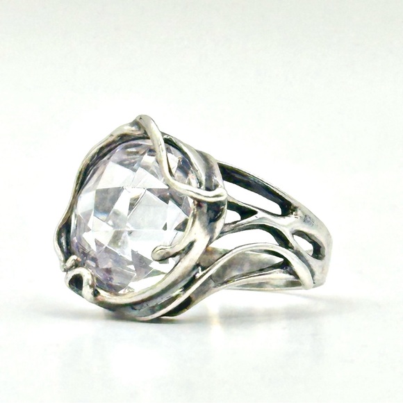 Paz Creations Jewelry - Paz Creations Sterling Silver & CZ Hand Crafted Ring Size 7